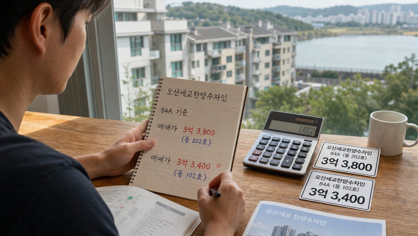 오산세교한양수자인 실거래가와 입주민 장단점