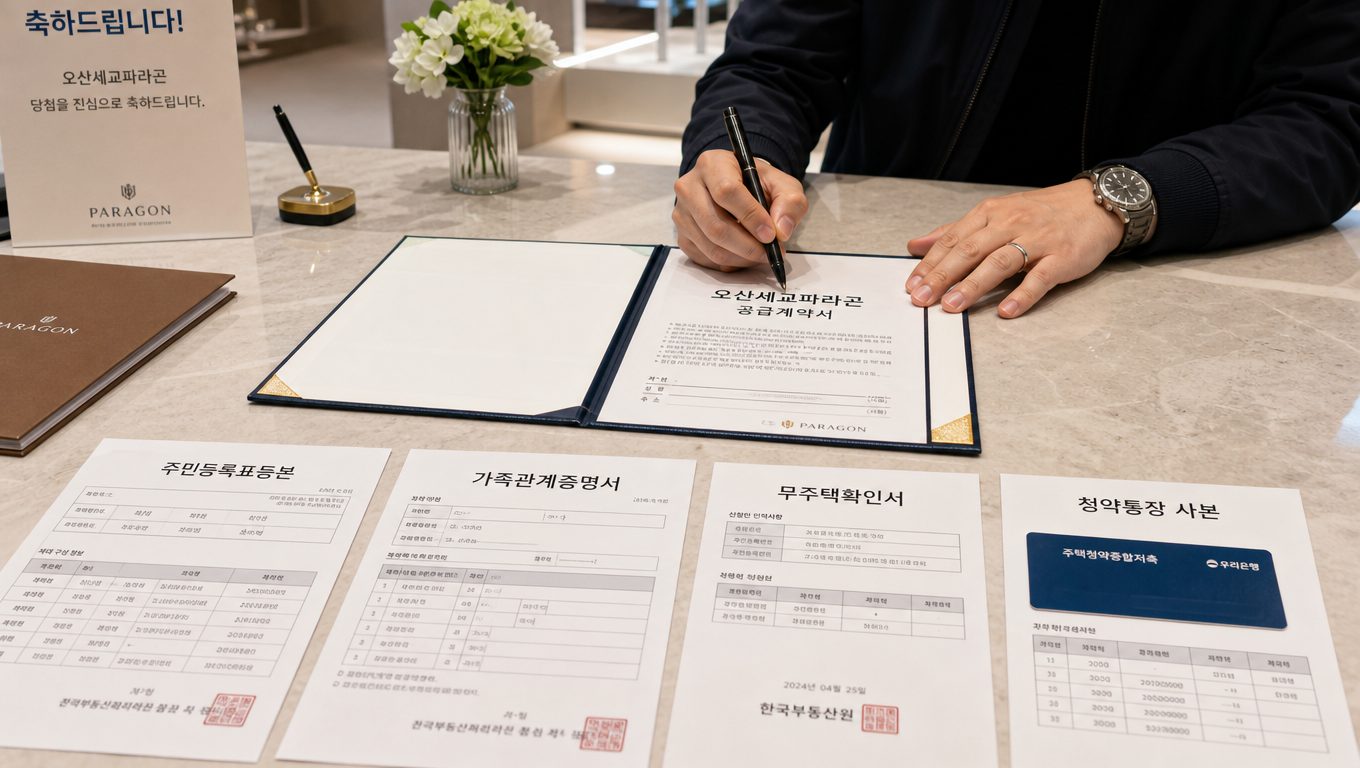 오산세교파라곤 당첨 후 서류·계약·입주 절차