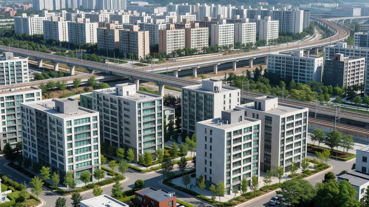 경기도 부동산 회복을 보여주는 세교 아파트 단지 전경